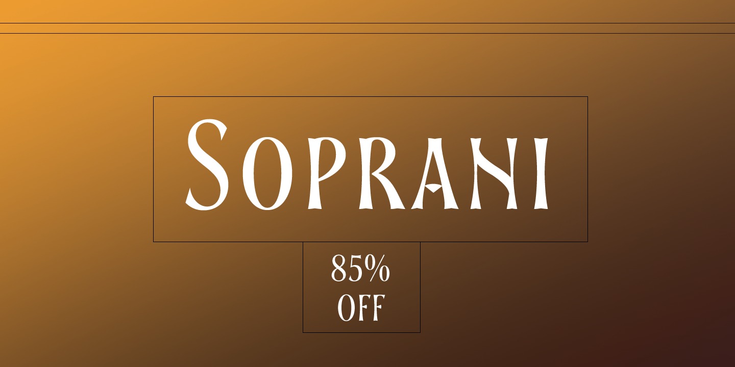 Пример шрифта Soprani Condensed #1